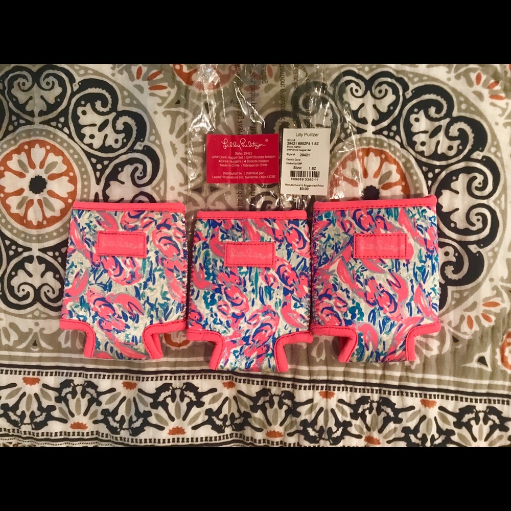 Lilly Pulitzer coozies cosmic coral